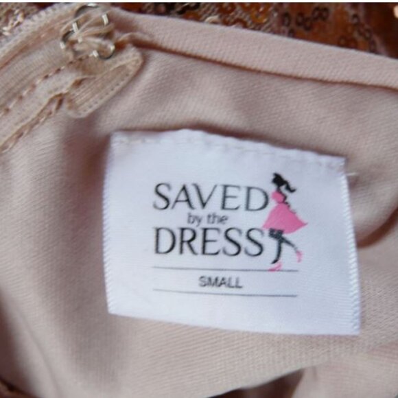 Rose Gold Sequin Maxi Dress/ Gown/ Prom/ New Years / Evening / party - Picture 4 of 9